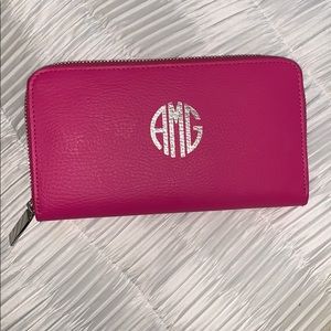 Pink Monogrammed Wallet